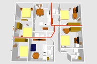 Zimmerplan aller Räume 3D